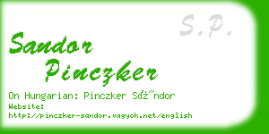 sandor pinczker business card